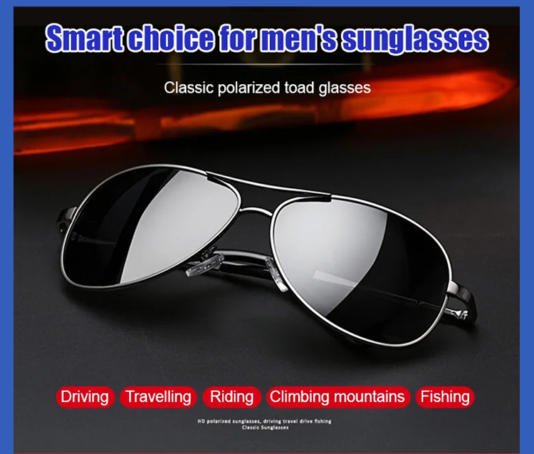 Close-up of color-changing polarized lenses