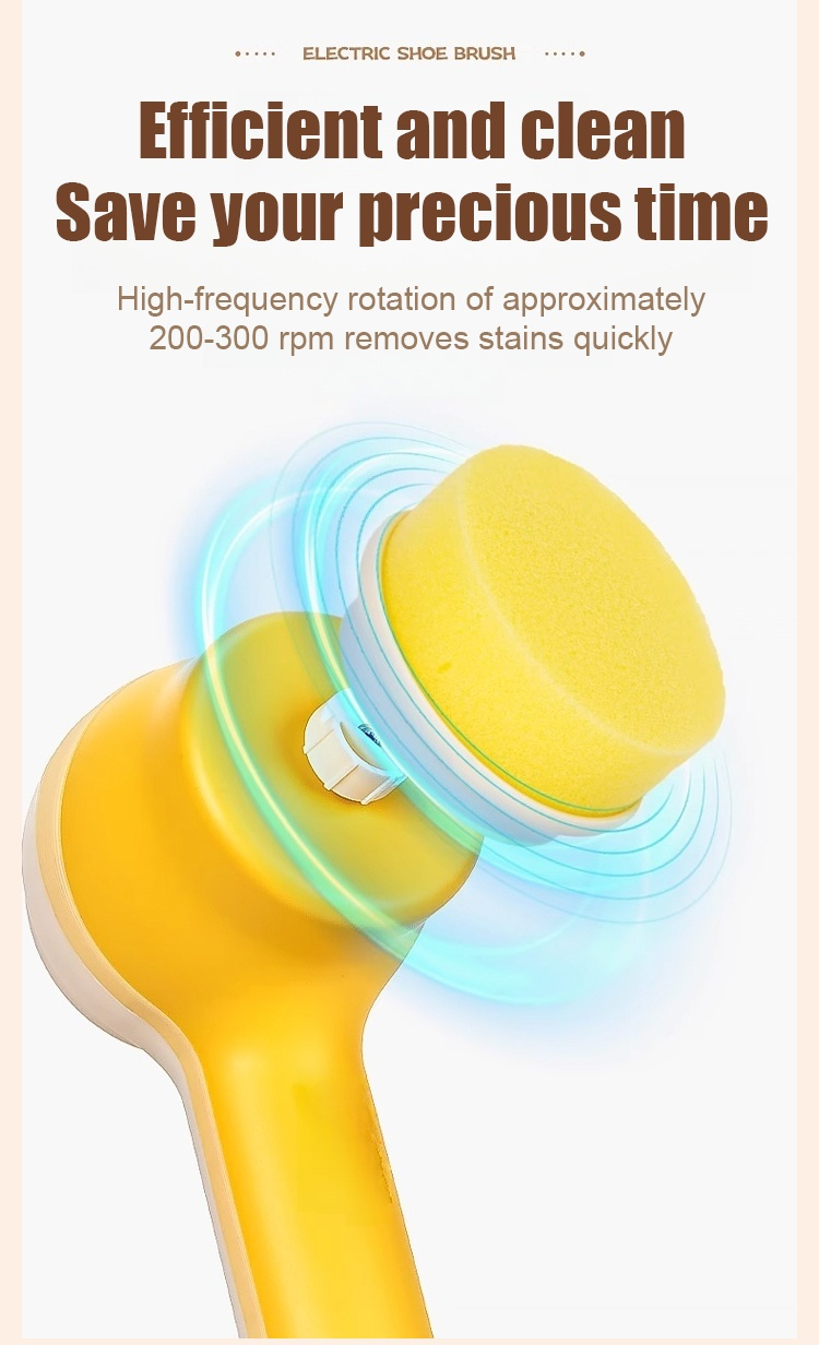 Ergonomic cordless cleaning brush design