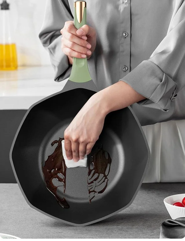 Non-stick octagonal pot ideal for healthy cooking