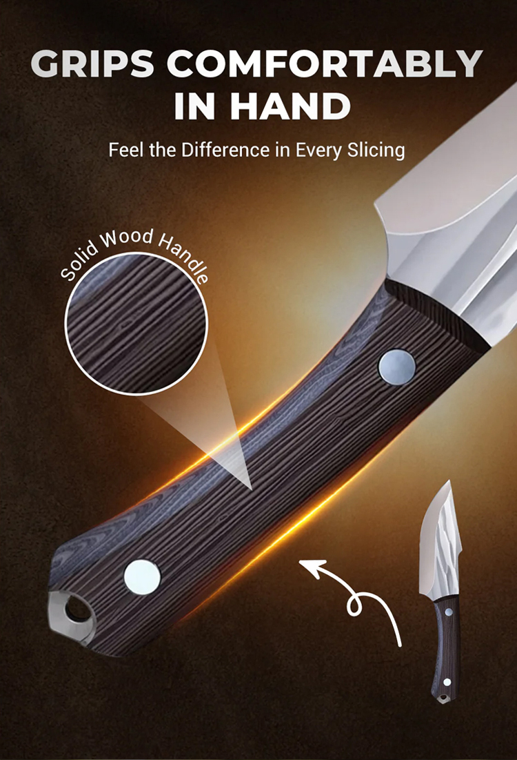 Small steel knife for precision cutting tasks