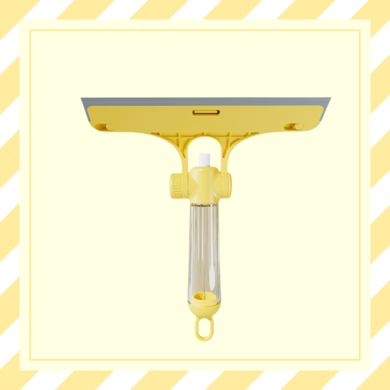 Three-in-One Multi-Functional Glass Squeegee with Built-in Spray Bottle
