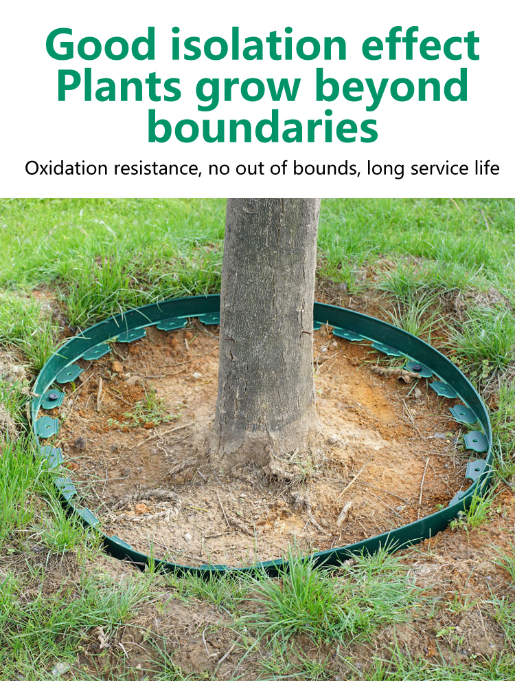 Flexible garden edging with Grass Stone Separation Belt