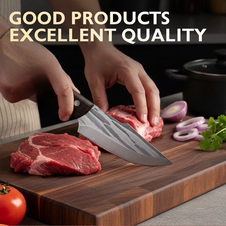 Compact steel knife for everyday kitchen use