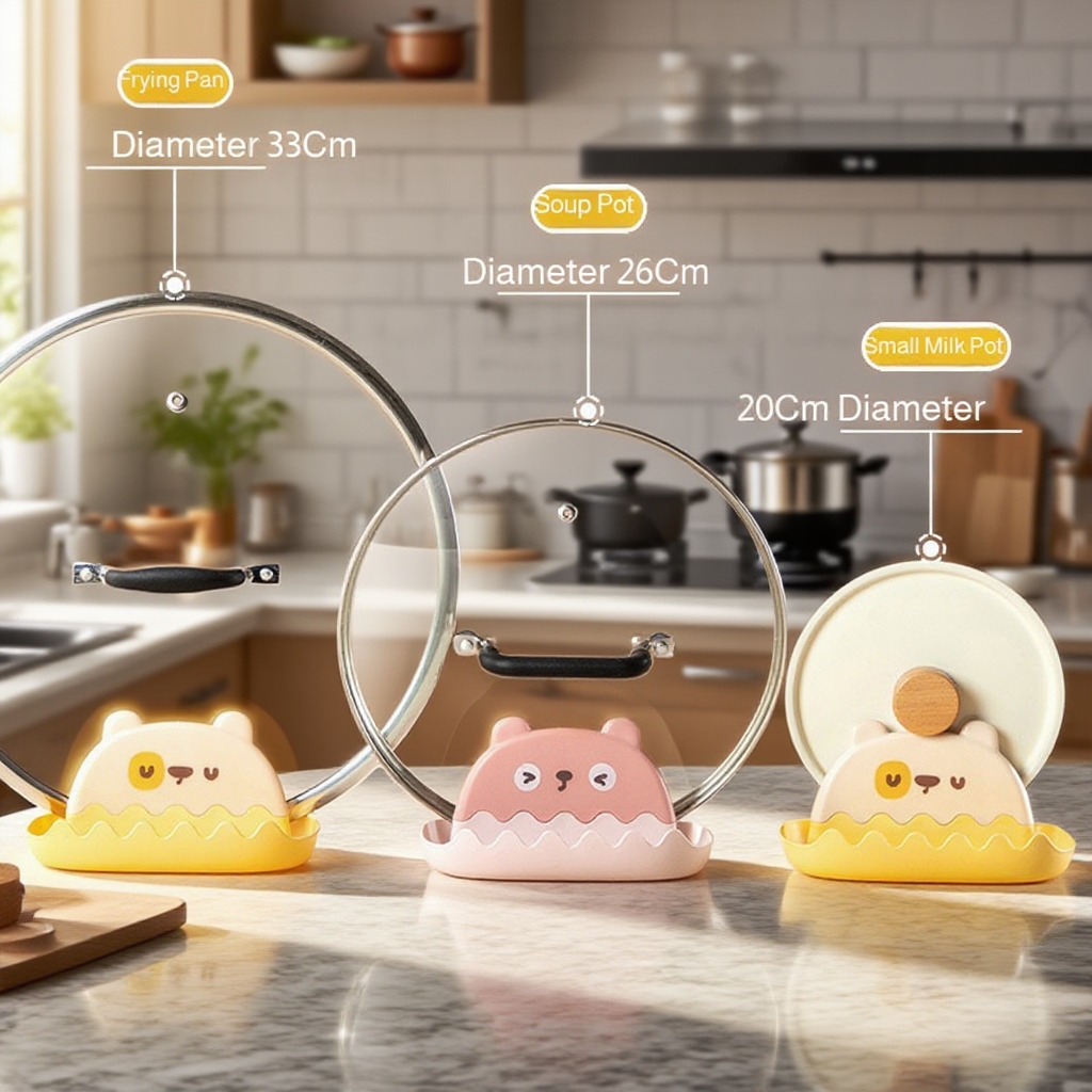 Pot Lid Holder Rack for Kitchen Countertop