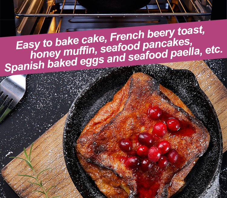 Versatile round pan used for baking in oven