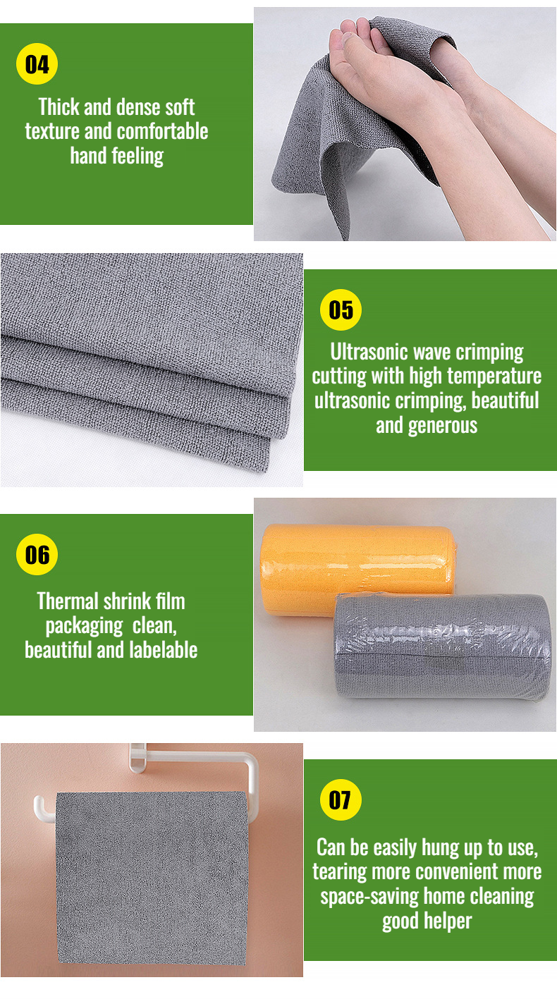 Durable housework cleaning rag on kitchen counter