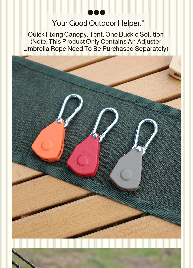 Rope tensioner accessory for adjustable suspension