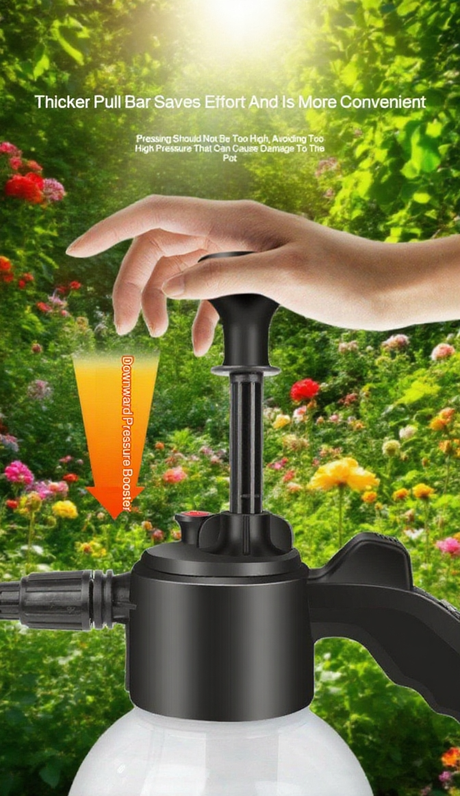 Portable foam sprayer for car washing in use