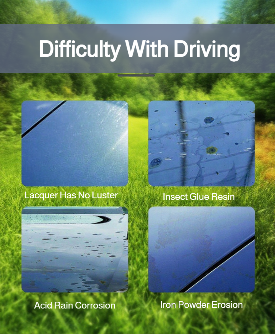 Before and after scratch repair using car waxer tools