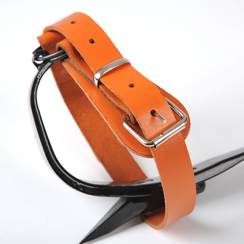 Secure iron spikes for pole and tree climbing