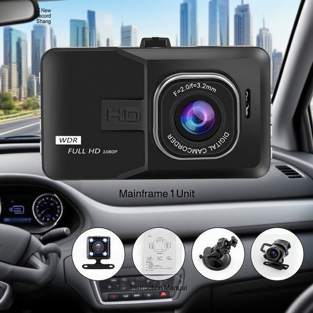 Dual Lens HD Car Dash Cam with Reversing Camera