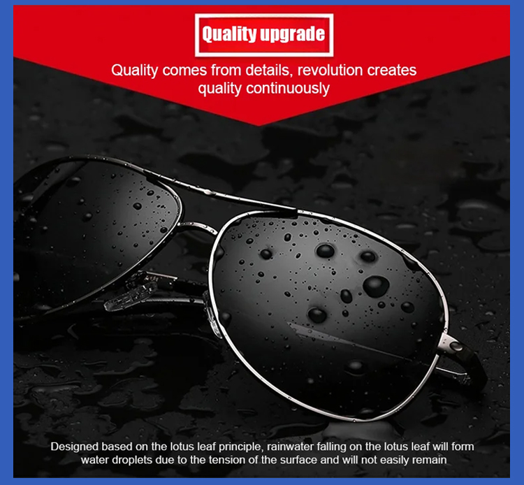 Stylish polarized sunglasses on a model