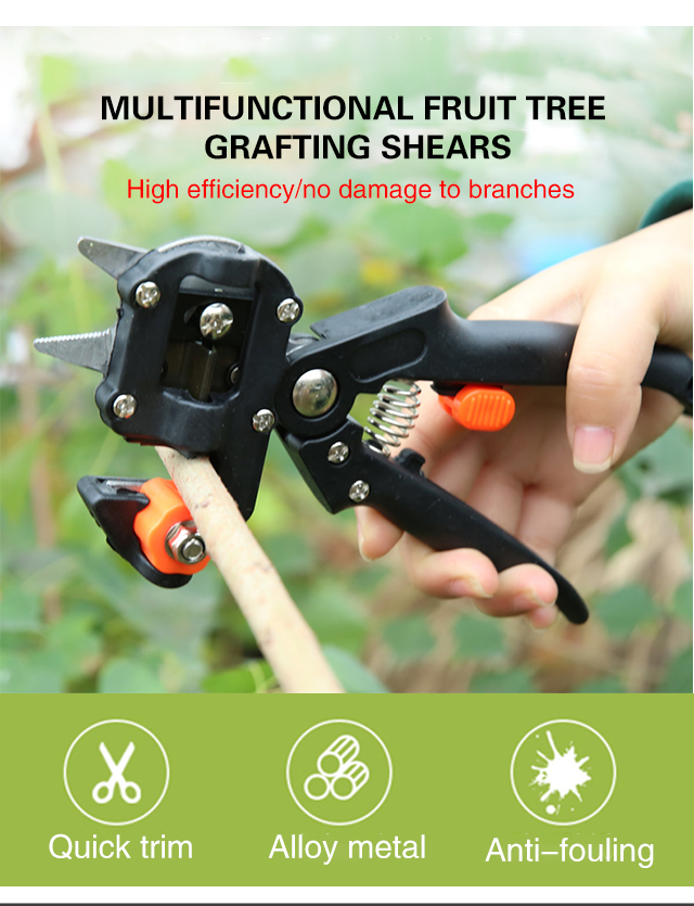 Multi-purpose garden grafting scissors for plant grafting
