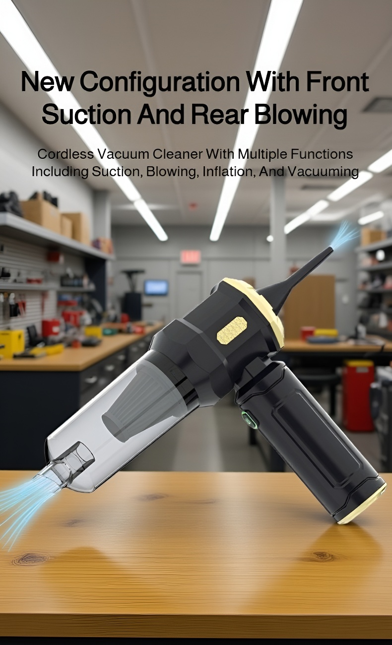 Rechargeable car vacuum cleaner being charged