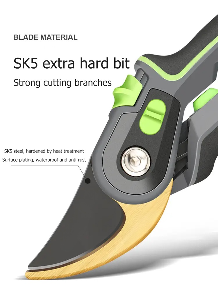 Heavy duty pruning shears cutting thick branches
