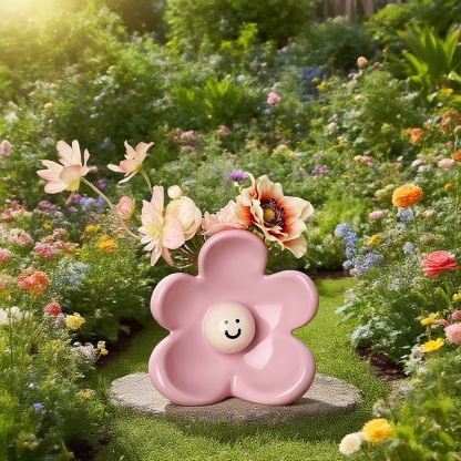 Ceramic high value cute style flower vase decorati