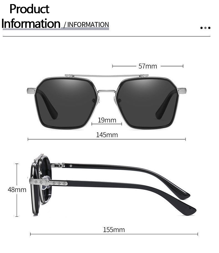 Unisex vintage sunglasses with polarized lenses