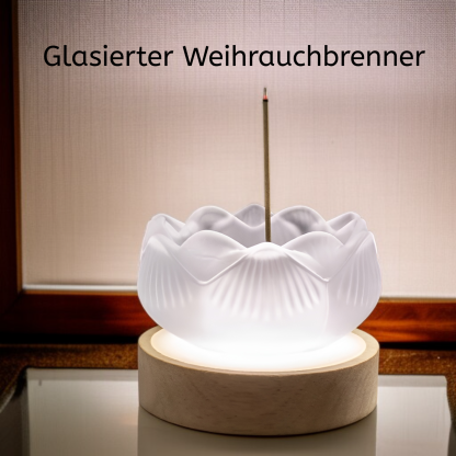 Kreativer Kristallglas Lotus Räucherstäbchenhalter, Heim-Innendekoration
