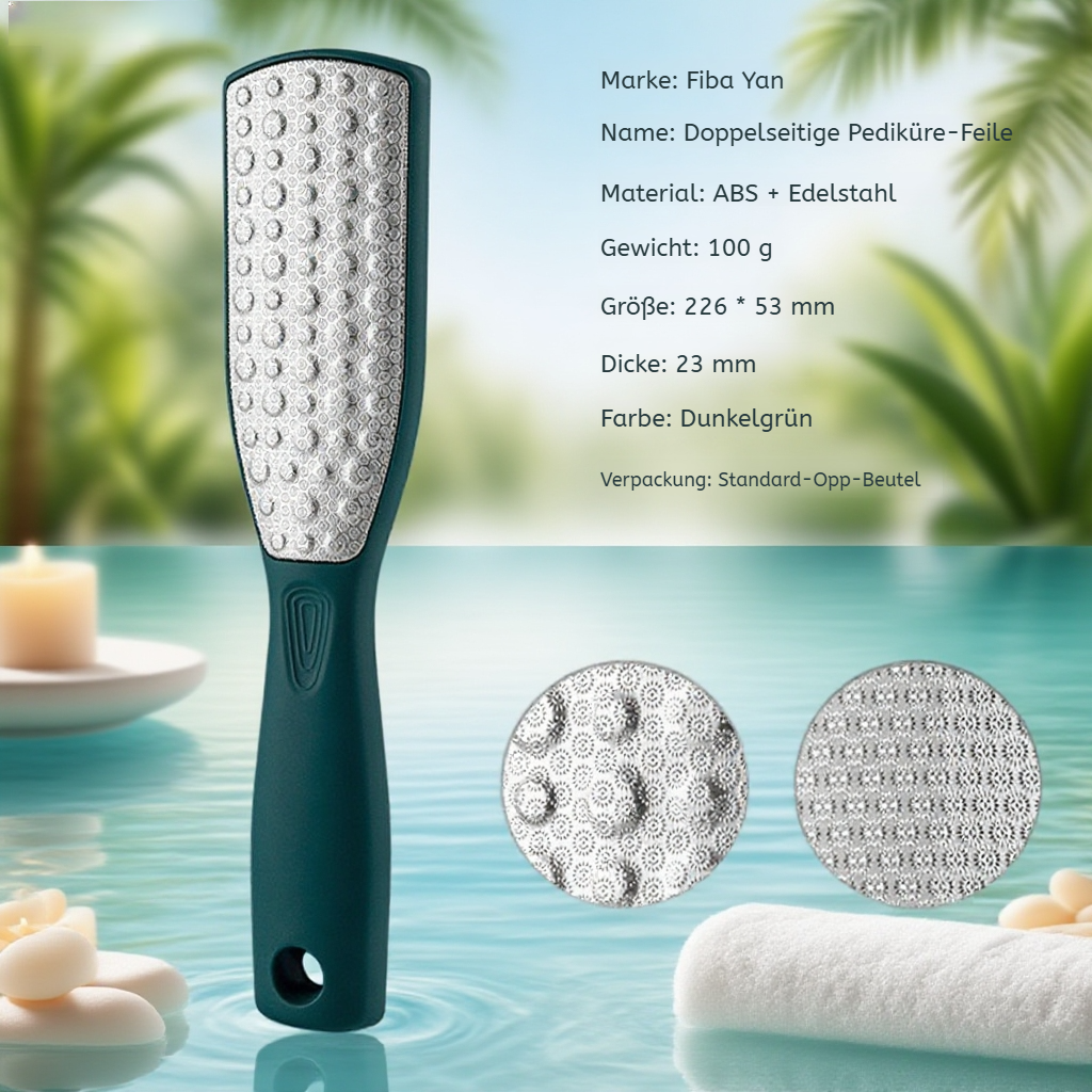 Edelstahl-Doppelseitige Fußfeile für die Fußpflege 