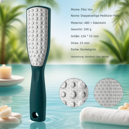 Edelstahl-Doppelseitige Fußfeile für die Fußpflege 