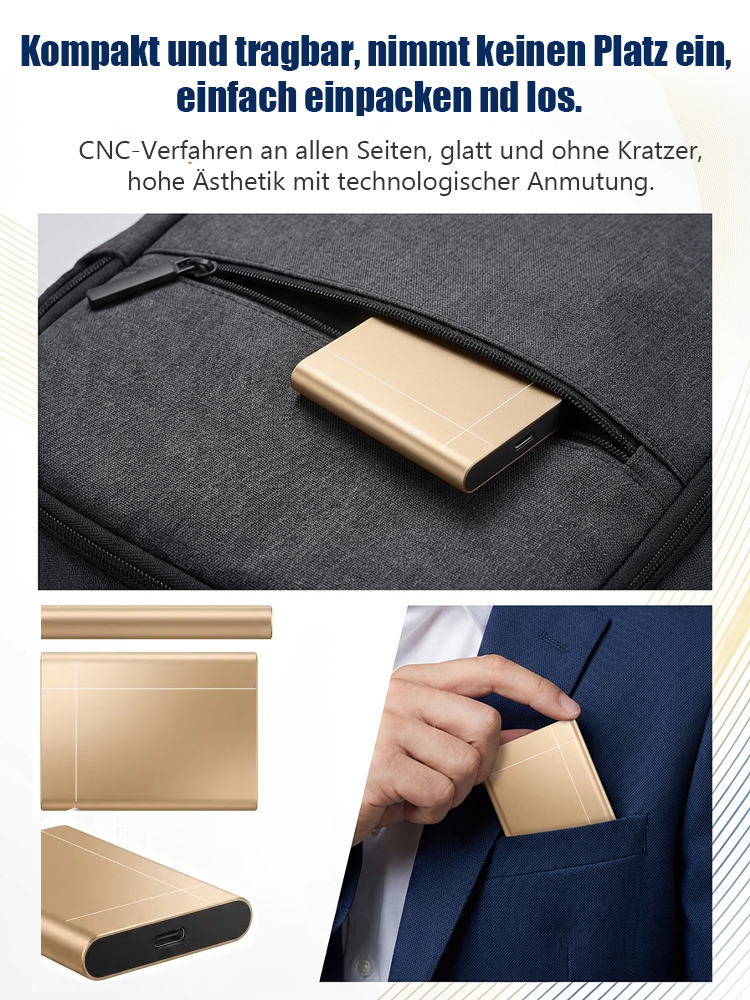 32TB High-Speed SSD Pro Edition | 4000MB/s Übertragungsrate | VDE-Konform | Robustes AluminiumgehäuseIP54 | 10 Jahre Herstellergarantie 🚀🛡️