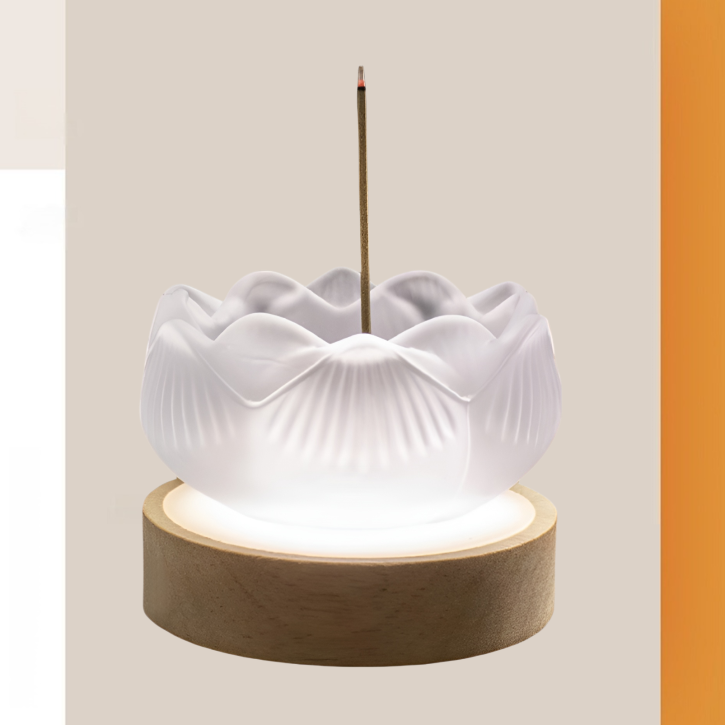 Kreativer Kristallglas Lotus Räucherstäbchenhalter, Heim-Innendekoration