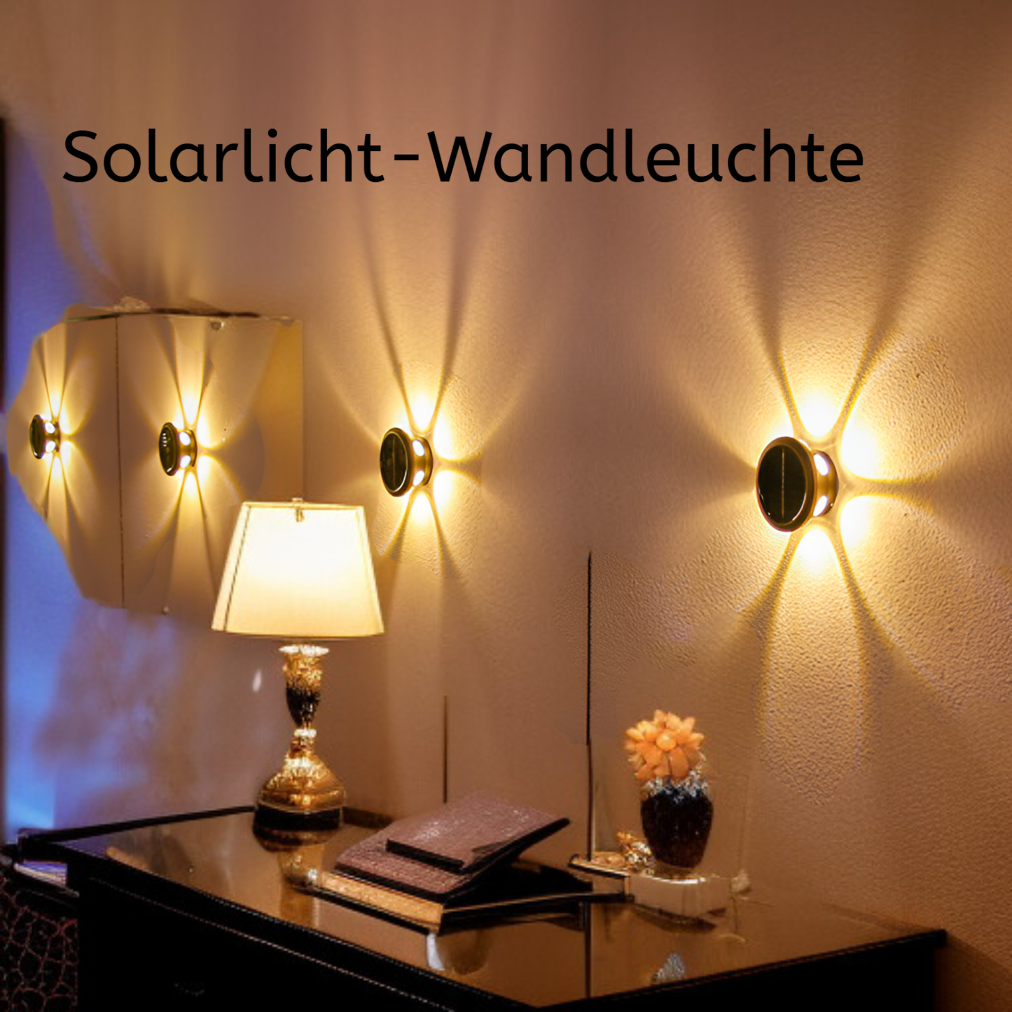 Solar Außenwandleuchte für Garten und Balkon Dekoration