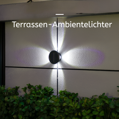 Solar Außenwandleuchte für Garten und Balkon Dekoration