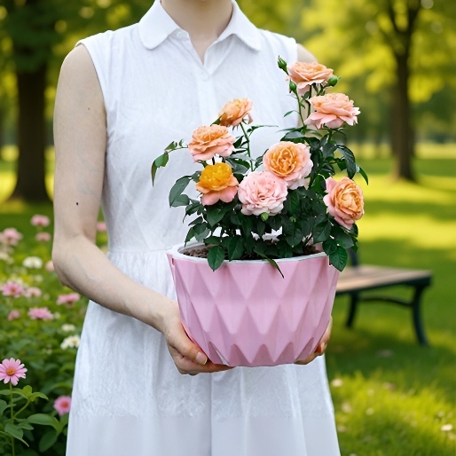 Ghiveci de flori suspendat cu aspirație automată