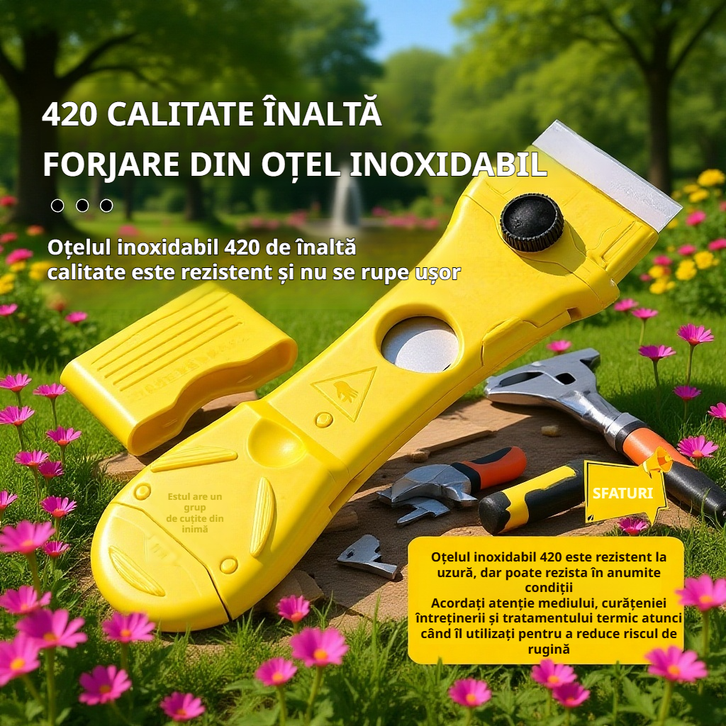  Racletă și cuțit multifuncțional pentru îndepărtarea adezivului 