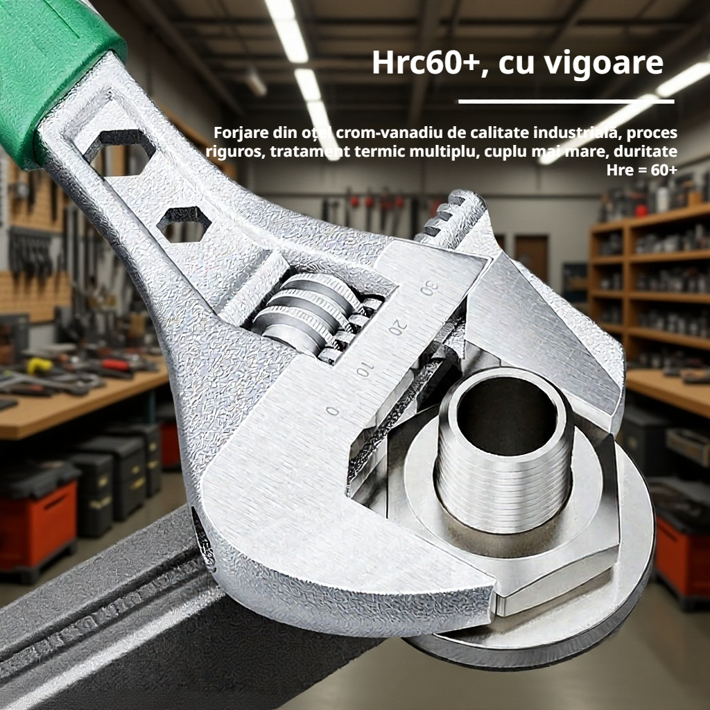 Cheie ajustabilă mare, anti-alunecare și durabilă, cu funcții multiple