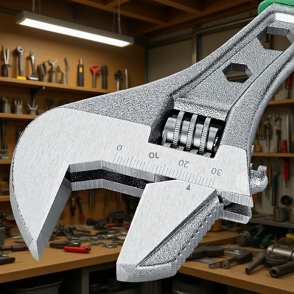 Cheie ajustabilă mare, anti-alunecare și durabilă, cu funcții multiple