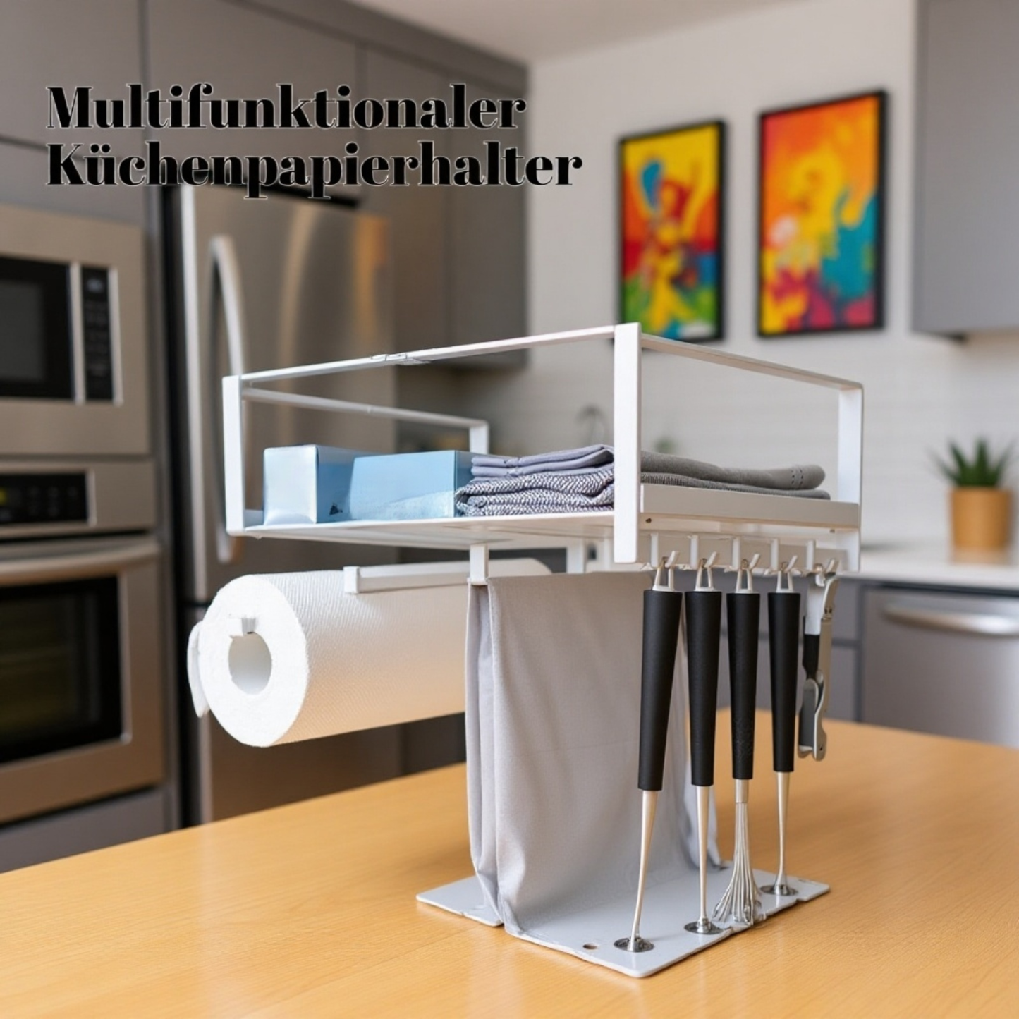 Modernes, einfaches, multifunktionales Wandregal ohne Bohren