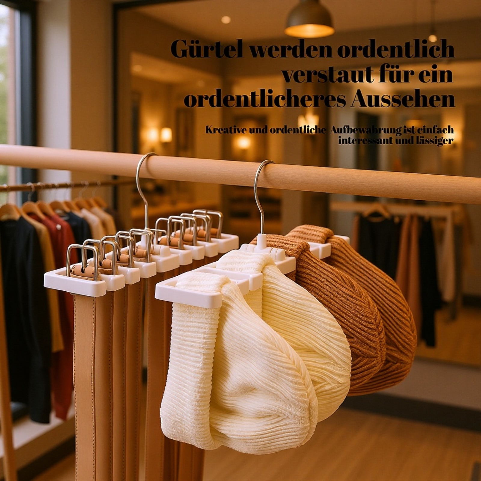 Multifunktionaler drehbarer Aufbewahrungsständer für Schals und Krawatten für den Hausgebrauch