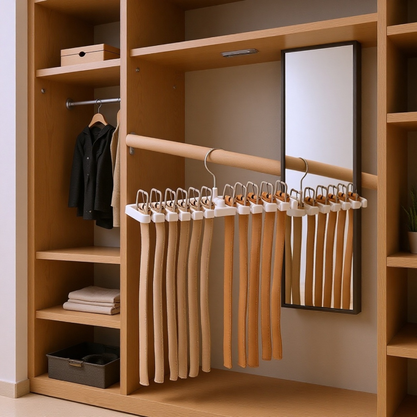 Multifunktionaler drehbarer Aufbewahrungsständer für Schals und Krawatten für den Hausgebrauch