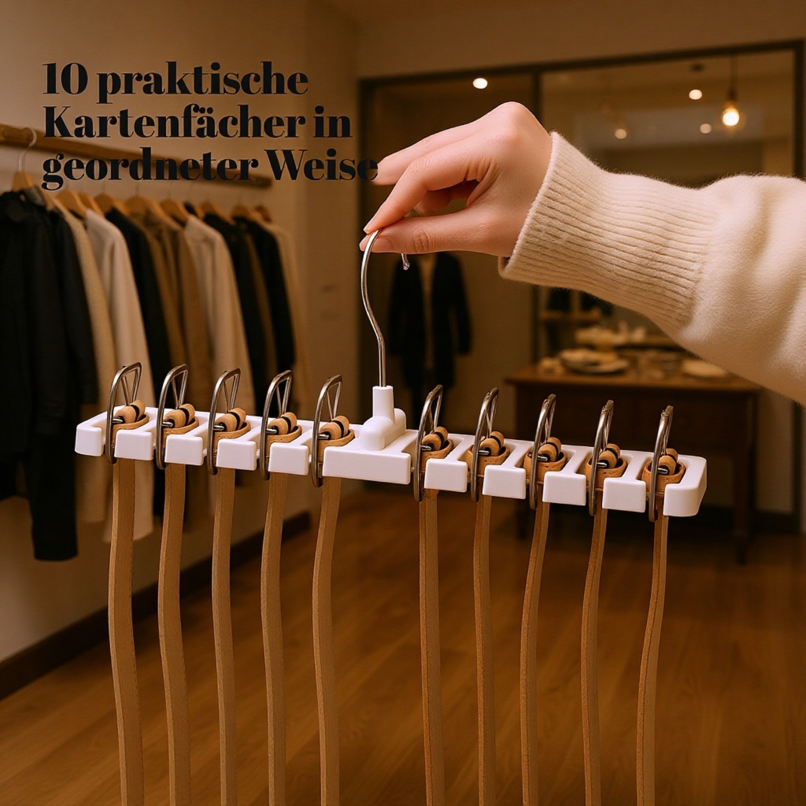 Multifunktionaler drehbarer Aufbewahrungsständer für Schals und Krawatten für den Hausgebrauch