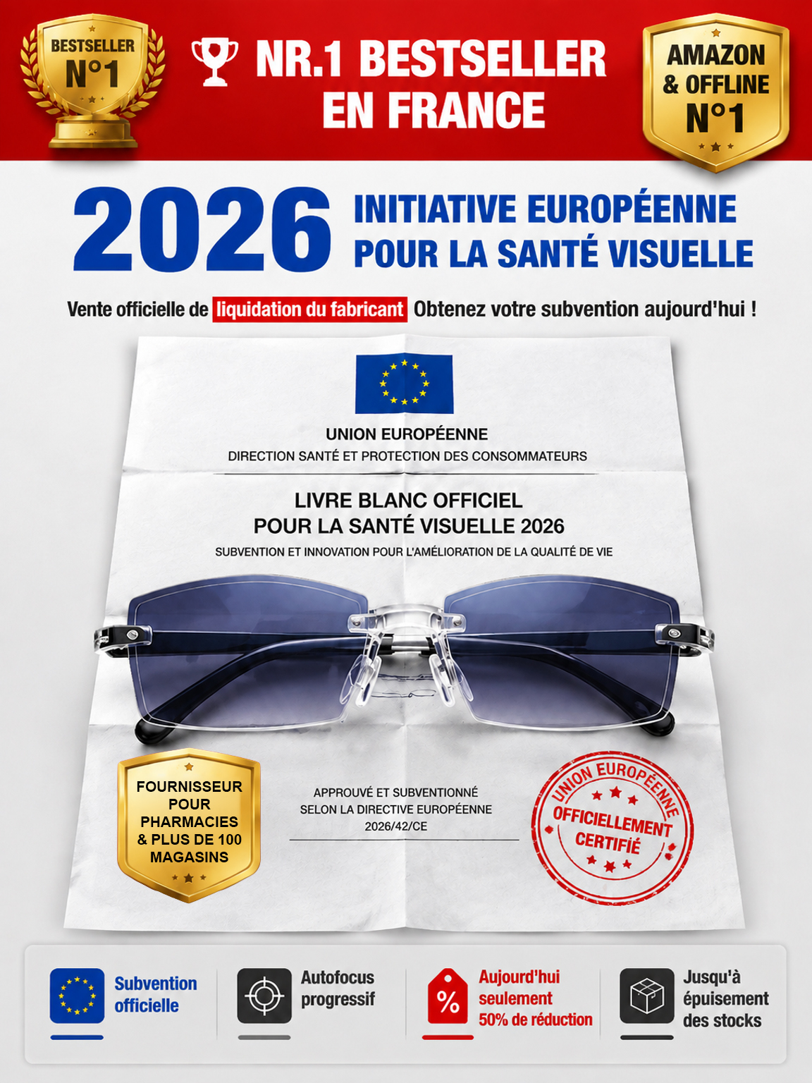 【Aucun examen de la vue requis】Lunettes Morel Jura🔥 | Auto-Focus Intelligent 0.1s | Vue Parfaite Sans Test Préalable | dioptrie ajustable de -10D à +10D🧬 | verres polarisés photochromiques👓