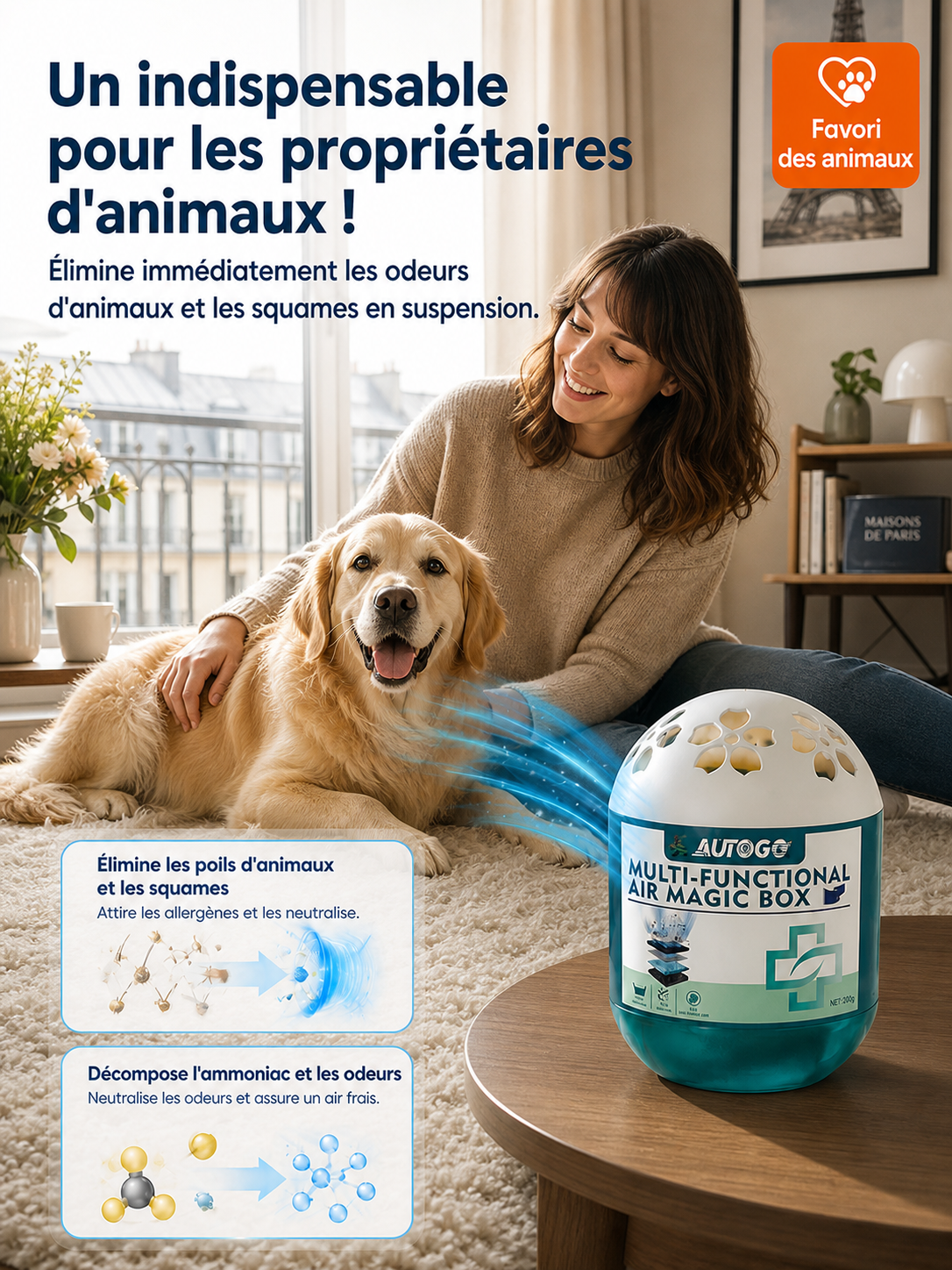 ✅Boîtier Purificateur Anti-Moisissure [Innovation ADEME et Allemagne] | Élimine Spores et Odeurs en 24h⚡ | Zéro Branchement Électrique | Couvre jusqu’à 70m²🏠 | Sans Agents Chimiques Irritants🌿