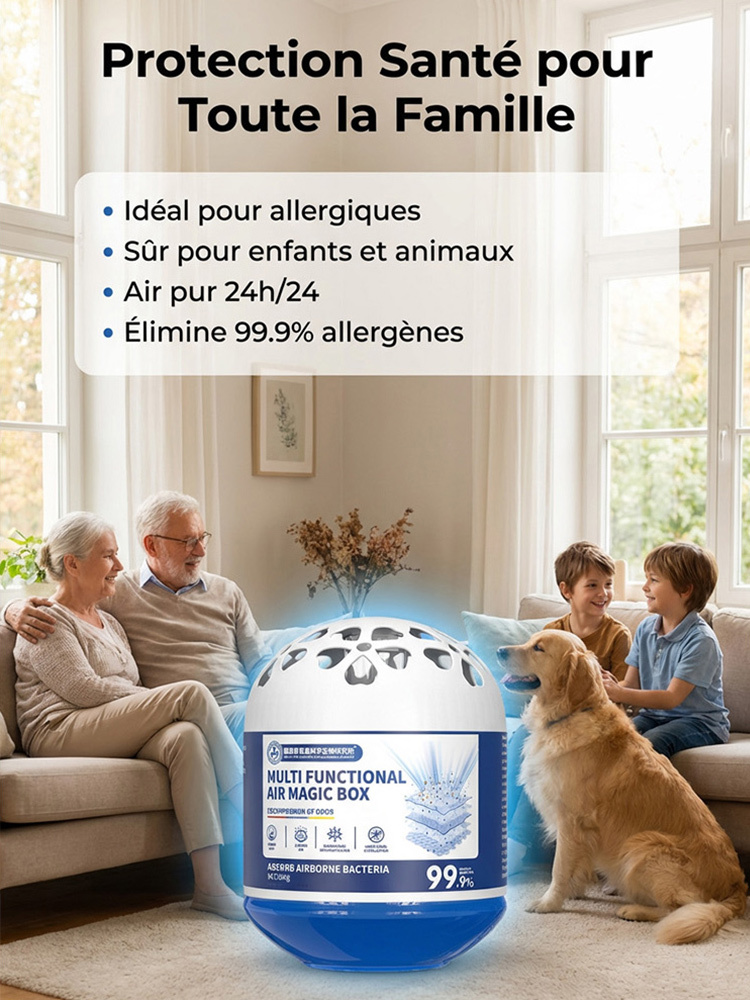 【Zéro Bruit Zéro Entretien】Purificateur Passif Université de Montpellier🧹 | 100% Naturel Alpes✅| Couvre 50m²🏔️ | Sans Électricité✨ | Élimine Poussière Acariens Odeurs🌲