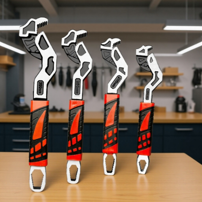 Clé à molette multifonction à grande ouverture avec verrouillage automatique