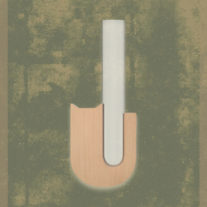 Vase magnétique en tube à essai en bois naturel pour réfrigérateur