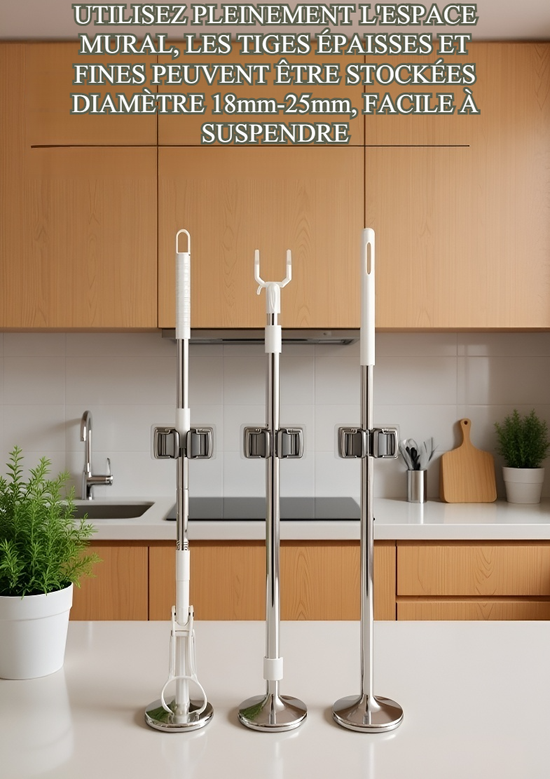 Support de balai multifonction pour accessoires de nettoyage
