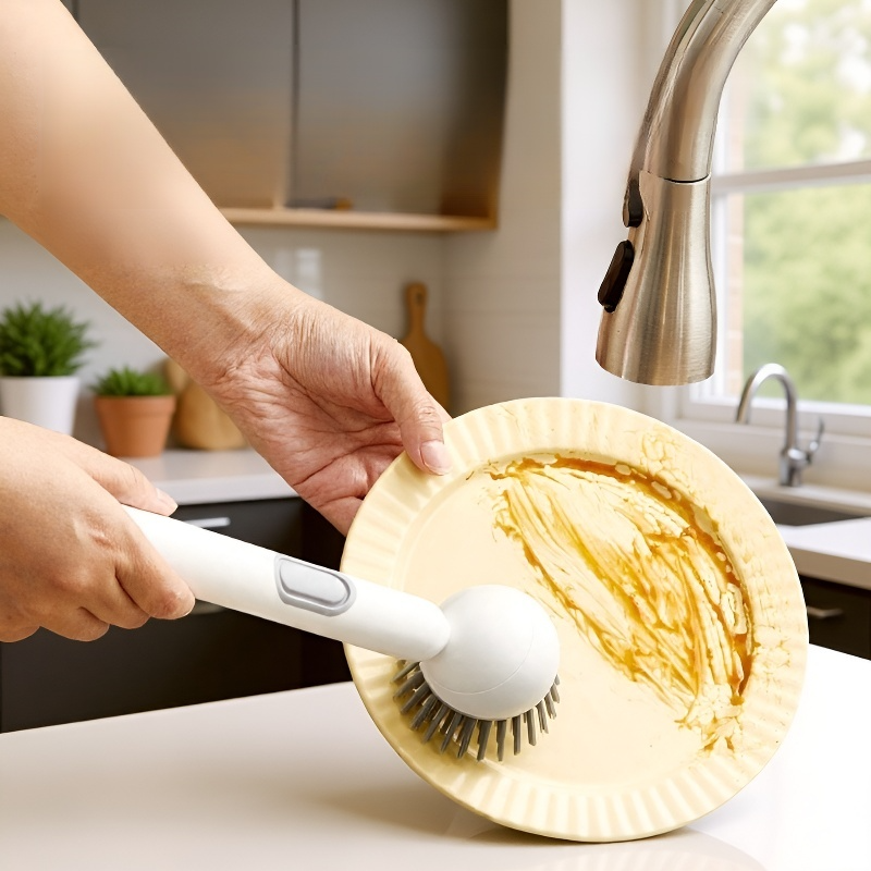 Brosse à casserole rotative réglable