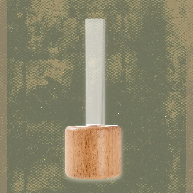 Vase magnétique en tube à essai en bois naturel pour réfrigérateur