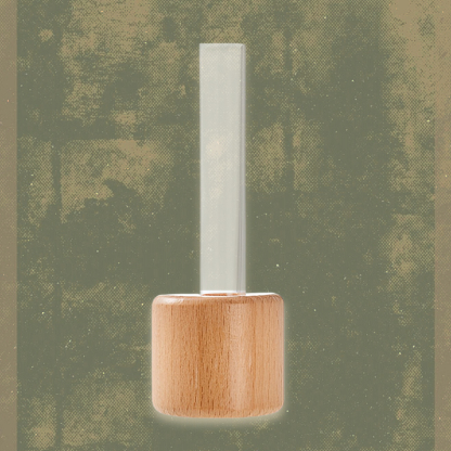 Vase magnétique en tube à essai en bois naturel pour réfrigérateur