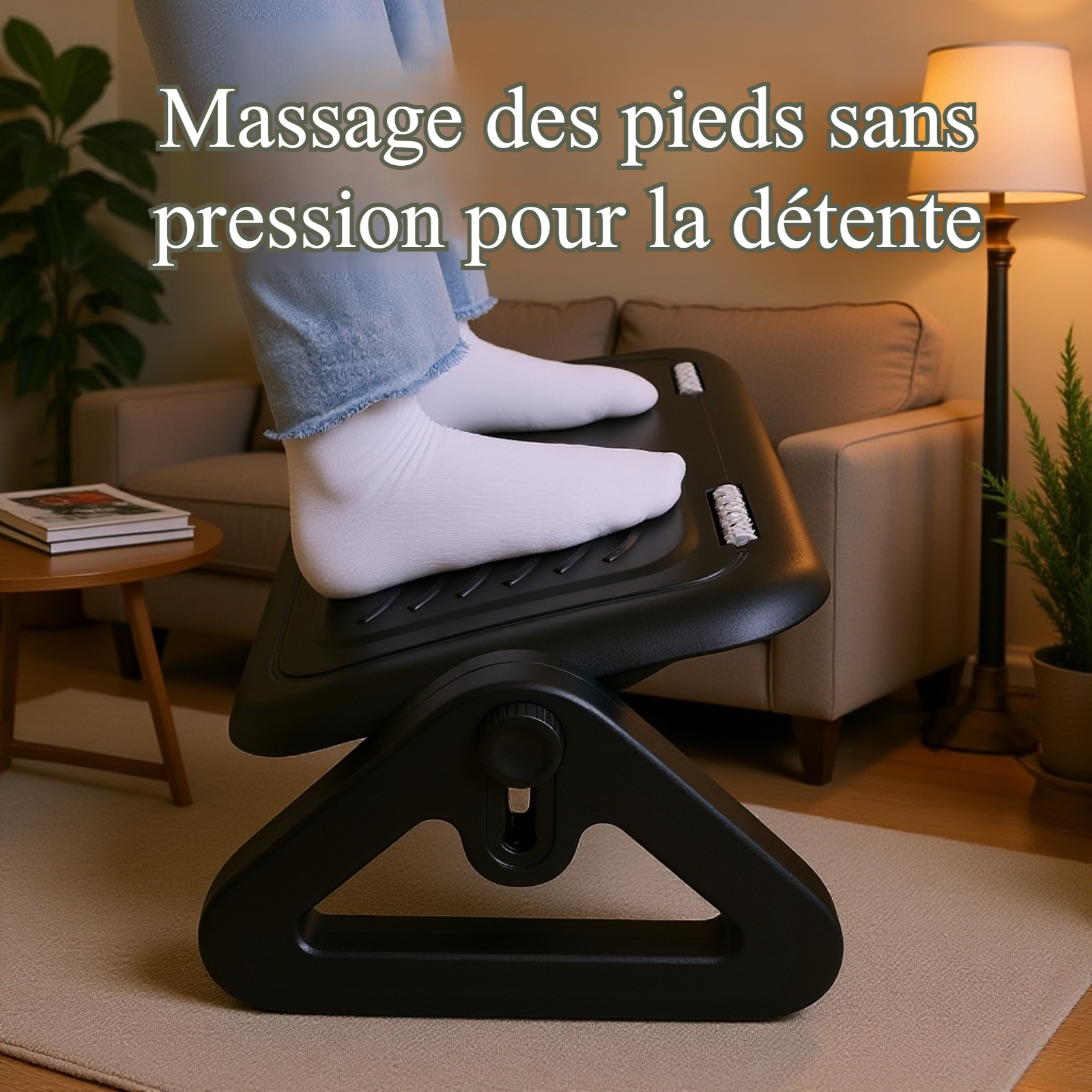 Tabouret repose-pieds massant réglable