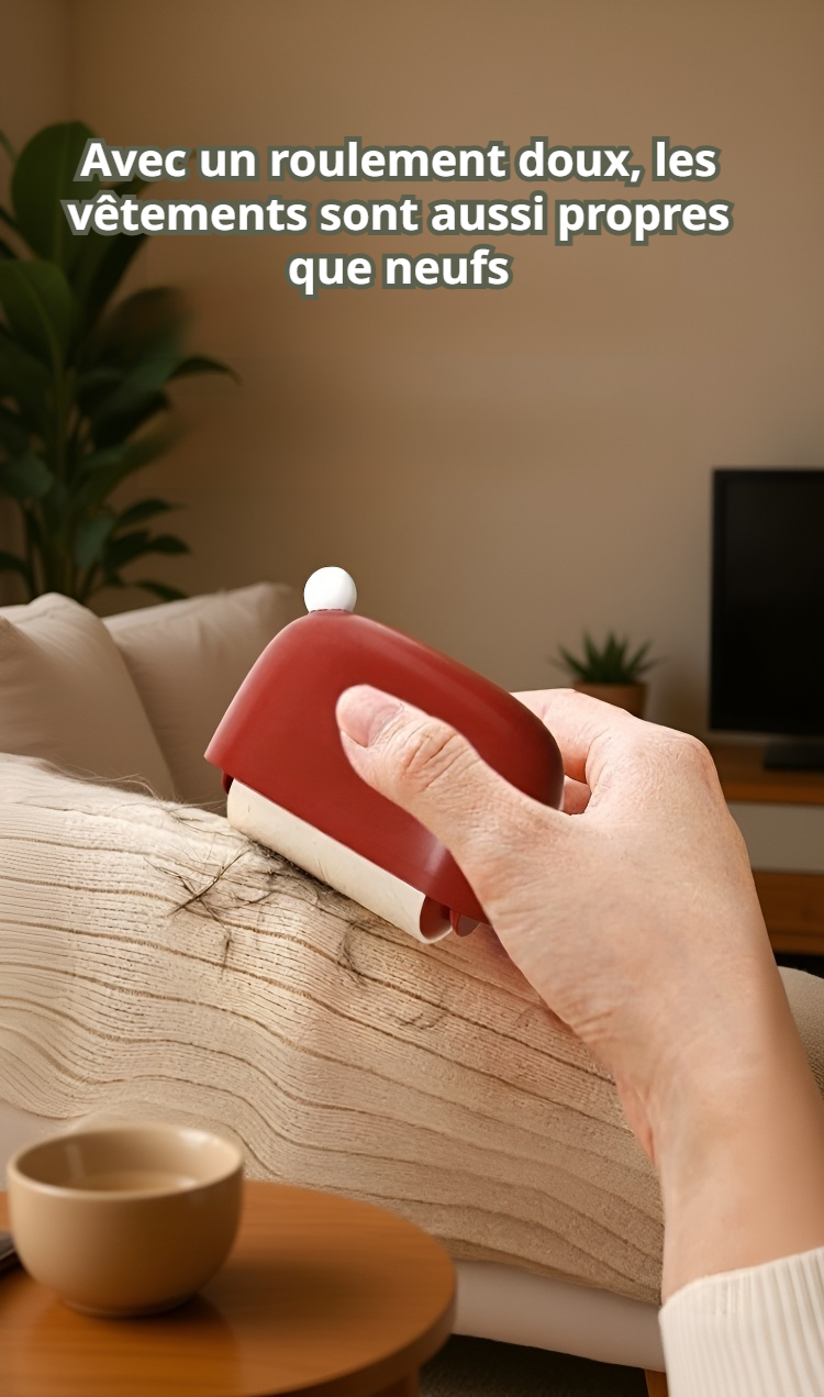Rouleau dépoussiérant portable pour costume ou manteau