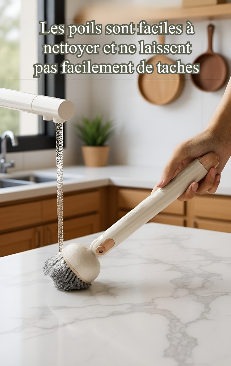 Brosse à long manche pour vaisselle domestique