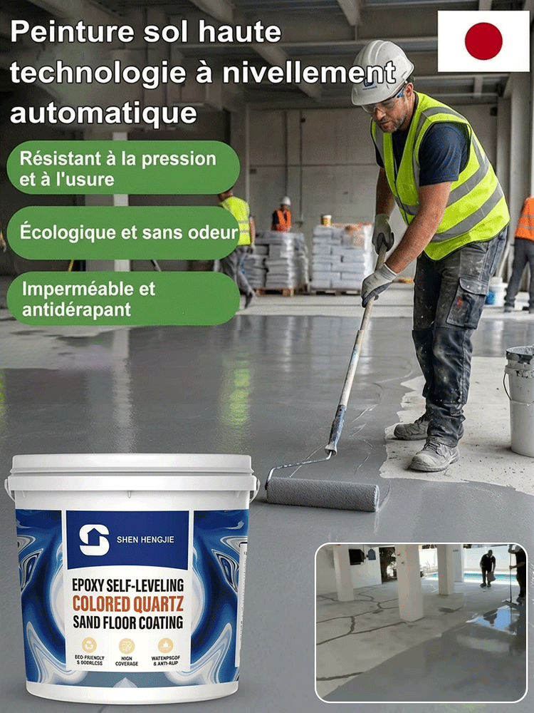 ✨ Revêtement de Sol Effet Marbre Professionnel | Séchage Ultra Rapide en 2 Heures | 10 Ans de Brillance Garantie🛠️ Application DIY Facile |  Formule Aqueuse Sans Odeur✨