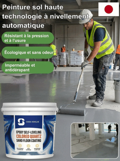 ✨ Revêtement de Sol Effet Marbre Professionnel | Séchage Ultra Rapide en 2 Heures | 10 Ans de Brillance Garantie🛠️ Application DIY Facile |  Formule Aqueuse Sans Odeur✨